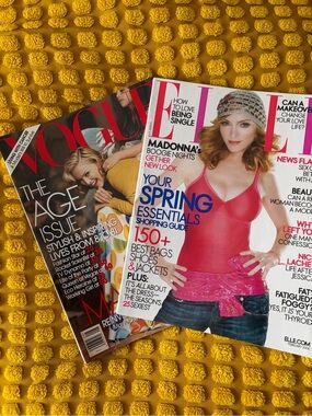 Elle and Vogue Magazines Madonna
